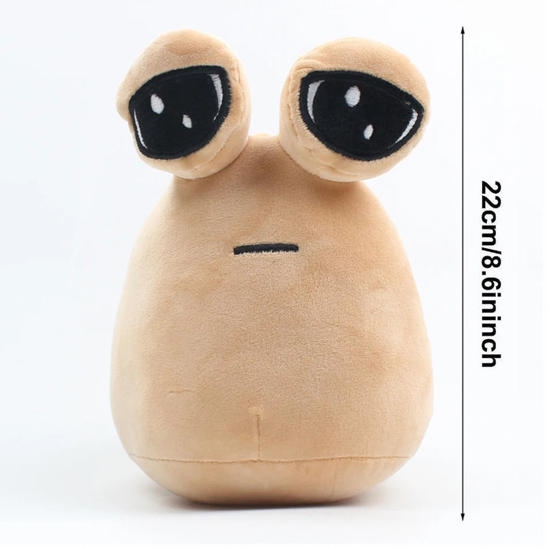 Meu pou, almofada de apertar, boneca de pelúcia animal, 22cm