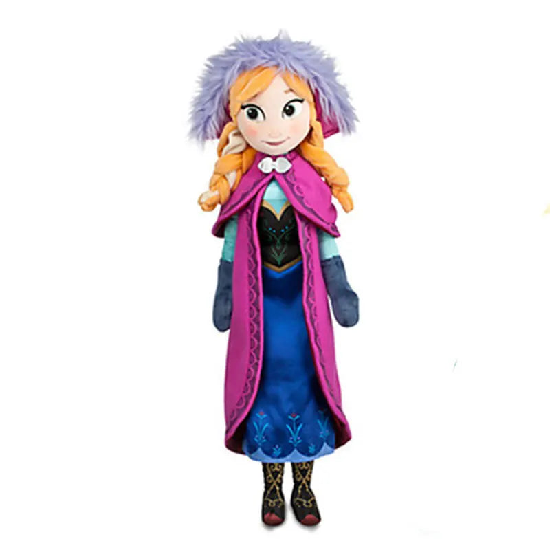 Bonecas Anna e Elsa congeladas infantis, brinquedos de pelúcia, rainha da neve, princesa, presente de Natal, 40 cm