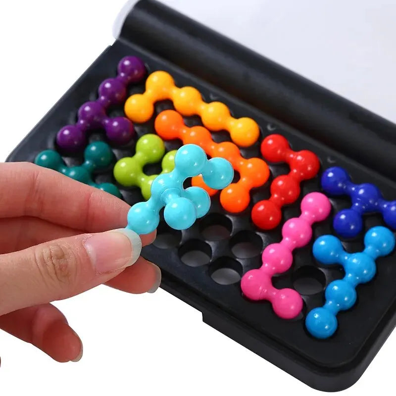 Quebra-cabeça 3D clássico para crianças, jogo de tabuleiro com pirâmide, pérolas, matemática, matemática, brinquedos montessori, presentes, quebra-cabeça, iq, 120 quebra-cabeças