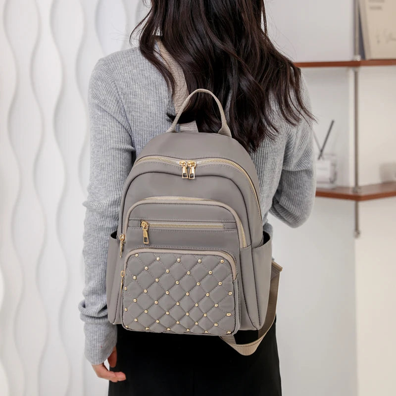 Mochila de nylon para mulheres, Bolsa de ombro, Mochila de viagem, moda feminina, alta qualidade