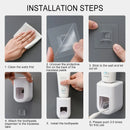 Dispensador Automático De Creme Dental, Fixado na Parede, Criativo, Impermeável, Suporte De Escova De Dentes, Acessórios Do Banheiro