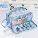 Estojo Escolar Multiuso com Grande Capacidade e Cores Macaron Charmosas