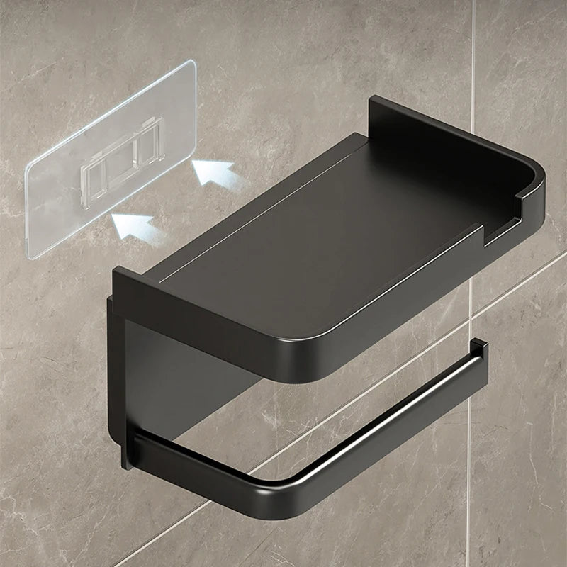 Suporte De Rolo De Papel Higiênico De Parede, Bandeja De Armazenamento, Organizador, Suporte Do Telefone, Acessórios Do Banheiro