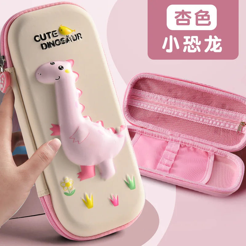 Estojo Escolar 3D EVA de Grande Capacidade – Estojo de Lápis Cartum Fofo para Meninas, Meninos e Crianças