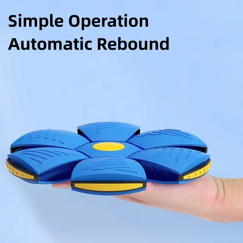 Bola / Disco Voador Azul Ao Ar Livre Pai Crianças Brinquedo Pé Mágica Deformação Pé Pressão Descompressão Vent Ball