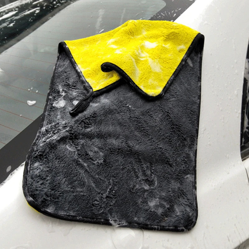 Toalha de microfibra extra macia para lavagem de carro, pano de secagem para limpeza de carro, cuidados com o carro, não arranha, 3 peças, 5 peças, 10 peças
