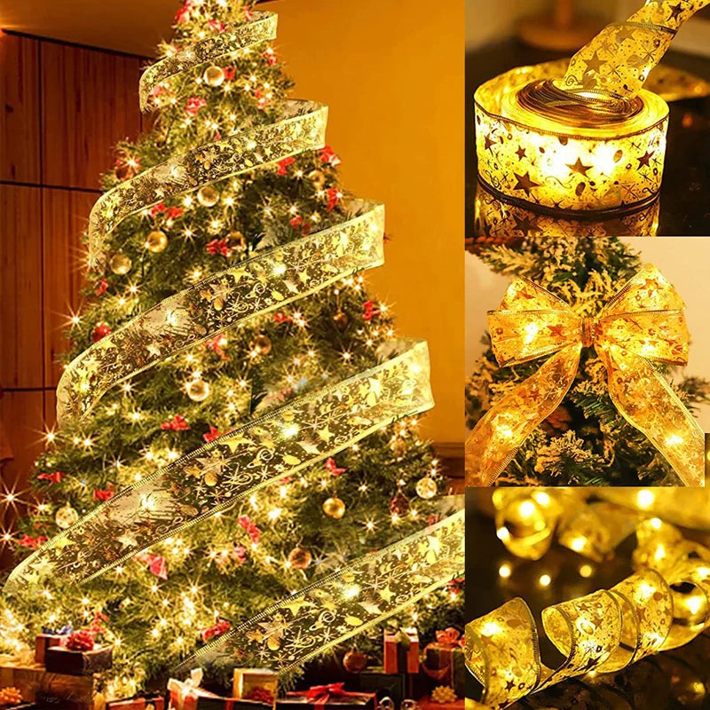 Fita Luz Natal DIY Decoração Para Casa Ano Novo Natal Enfeites de Natal LED Luzes de Fadas