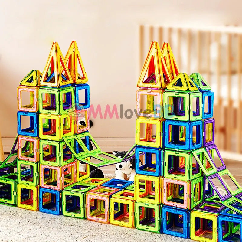 Blocos de construção magnéticos para crianças, Designer Constructor Set, tamanho grande, brinquedos magnéticos para crianças, mais