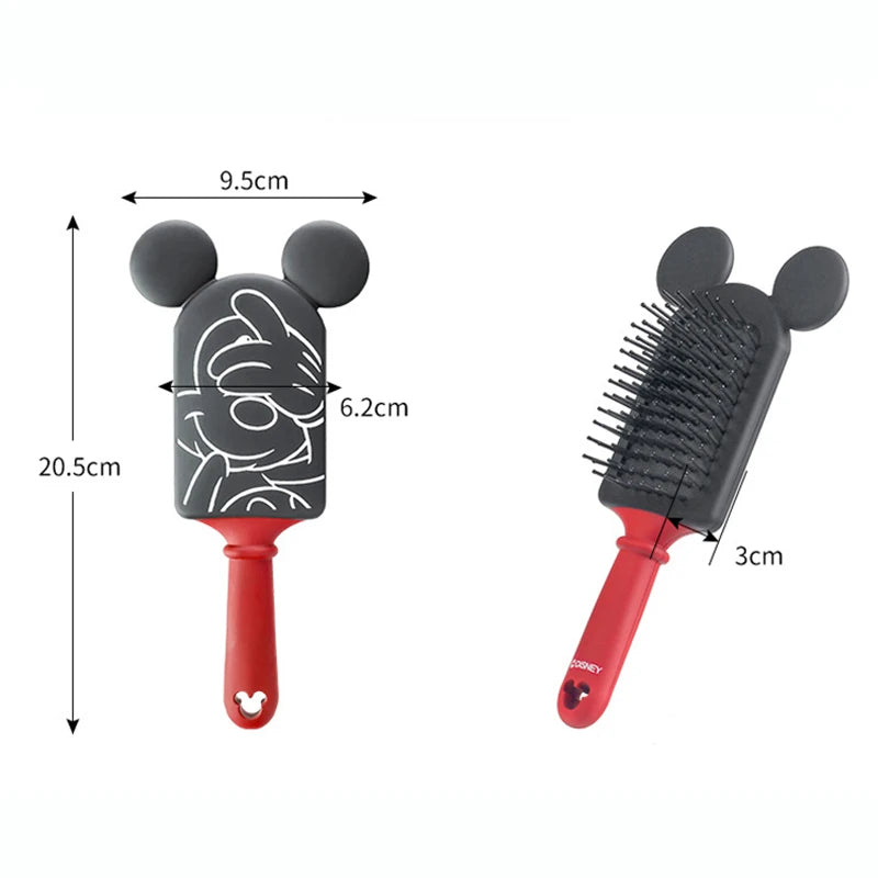 Pentes de Animações da Disney, Mickey, Minnie, desenhos animados, animações, escova de cabelo, massagem, presente