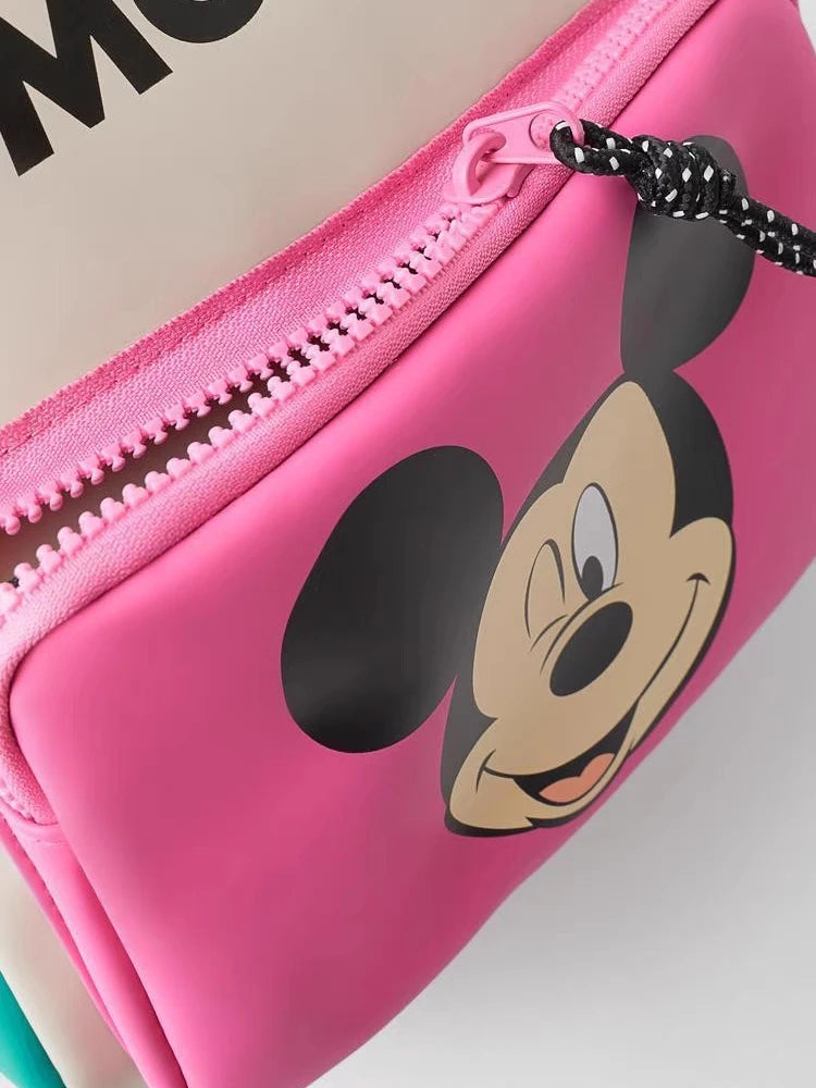 Mochila escolar da Disney - Mickey para meninos e meninas, bolsa de dois ombros para jardim de infância, mochila infantil, moda