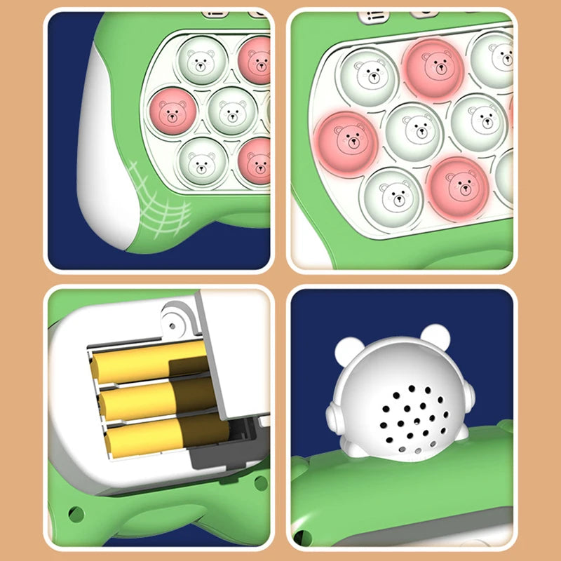 Jogo Quick Push com Luz Pop Eletrônica, Fidget Brinquedos para Crianças e Adultos, Anti Stress Relief, Brinquedos Sensoriais para Meninos e Meninas, Jogos Divertidos, Presente de Natal