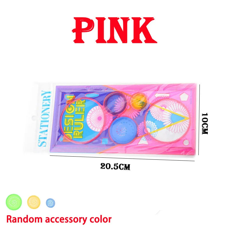 Conjunto de Estênceis de Desenho Geométrico Spirograph – Criatividade e Educação para Crianças