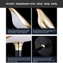 Luzes de parede LED de pássaro prateado, rotação 360°, interior, lâmpadas de parede LED para quarto, corredor, AC85-265V