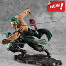 Peça 10cm anime figura gk roronoa zoro três lâminas sa-máximo mangá anime estátua figura de ação coleção modelo brinquedo do miúdo