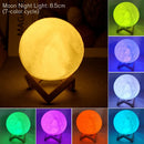 Lâmpada de LED da Lua / Moon Lamp Com Suporte, Abajur, Decoração do quarto, Presente para crianças, 8cm