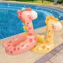 Assento de girafa para bebês, ótimo para piscina, boia inflável, suporte para aprendizado