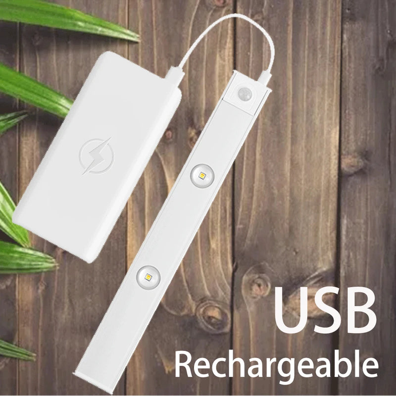 Luzes Sensor de movimento LED, sem fio, ultra fino, luz noturna USB, luz para armário, cozinha, quarto, guarda-roupa, iluminação interior