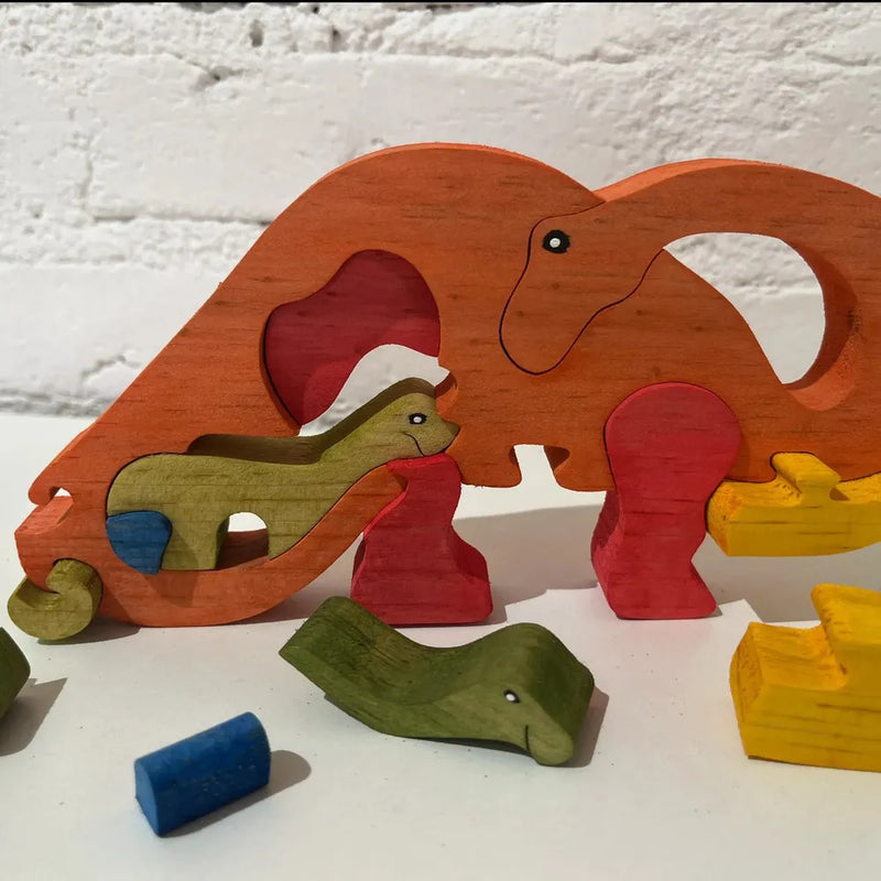 Braquiossauro de Madeira para Montar