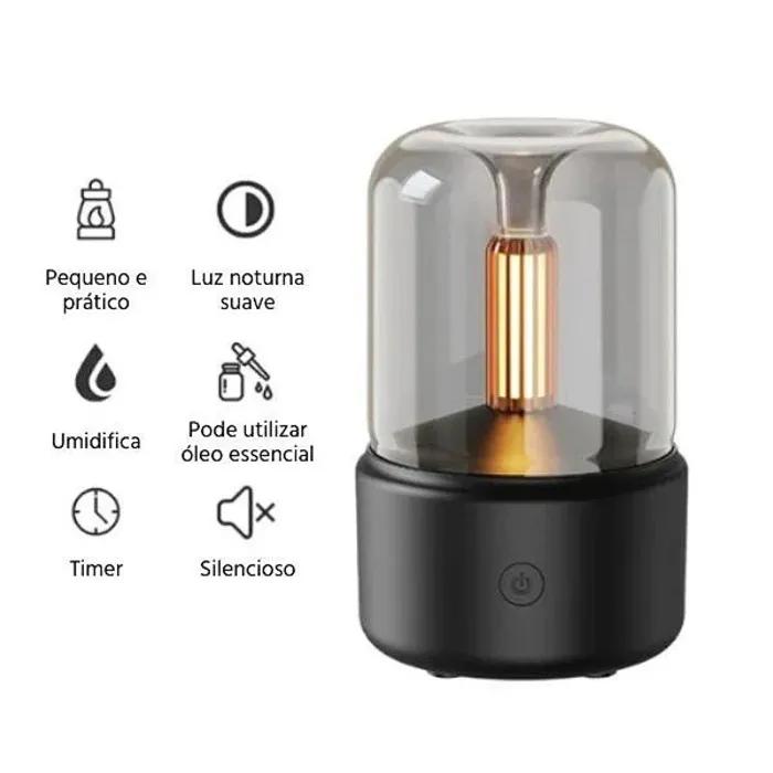 UMIDIFICADOR DIFUSOR E AROMATIZADOR ELETRICO LAMPARINA 400ML  BM062