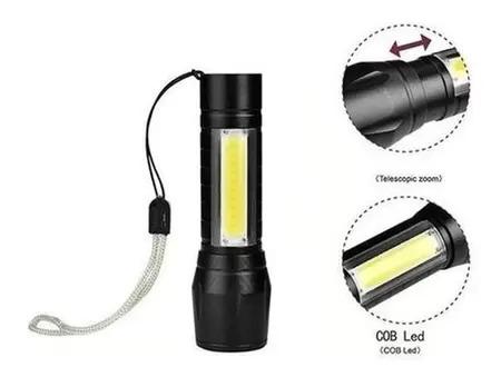 LANTERNA MINI TATICA RECARREGAVEL PORTATIL LED C/LUZ LATERAL ALTA POTENCIA