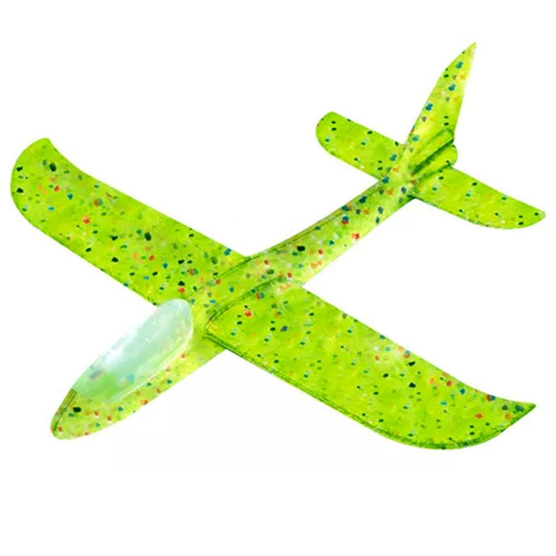 Avião de Brinquedo Planador Com Flash LED (Ref. 9133_2523)Cor Verde
