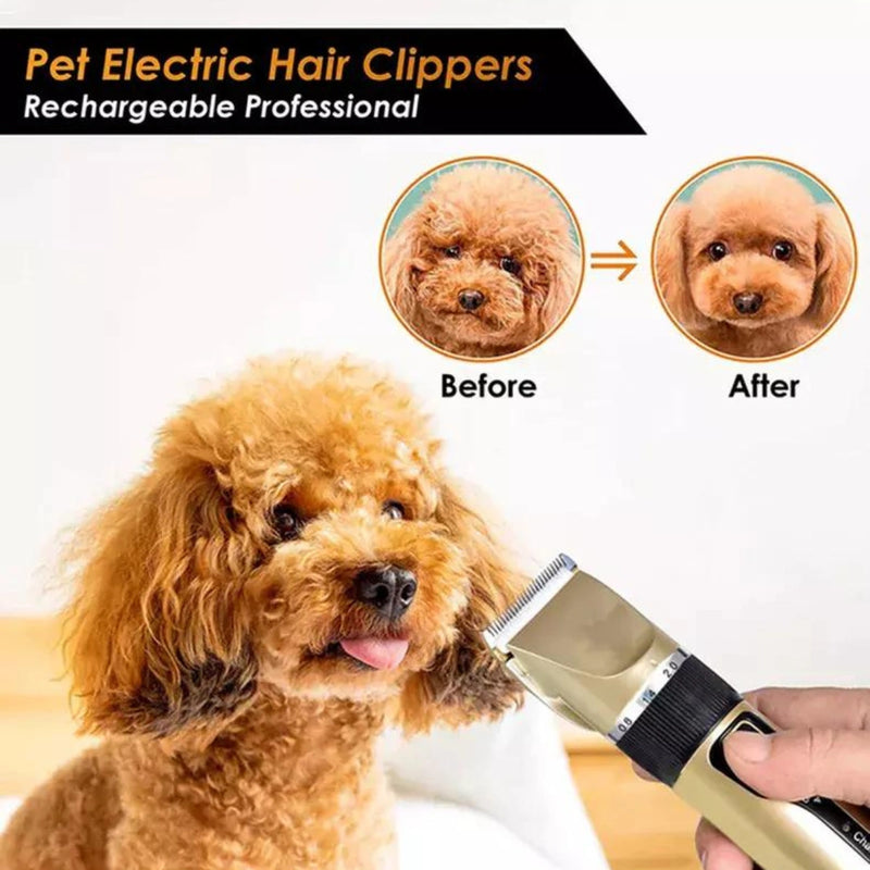Máquina De Corte Cabelo Animais Aparador De Pêlos Pet Cães Profissional Cortador Elétrico
