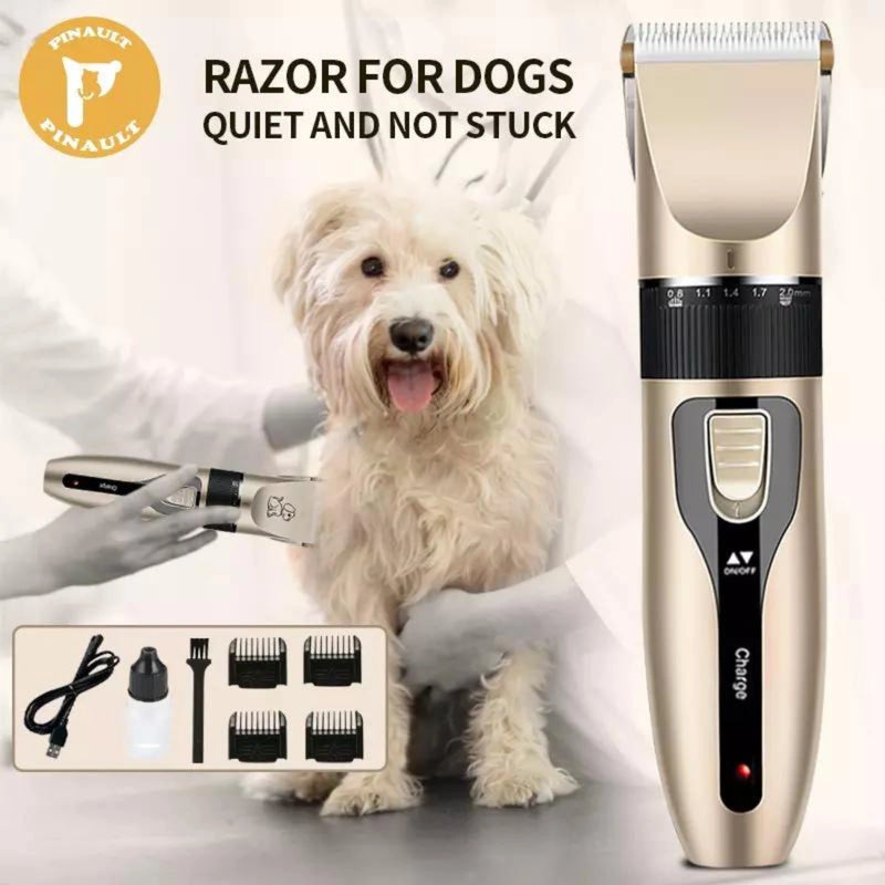 Máquina De Corte Cabelo Animais Aparador De Pêlos Pet Cães Profissional Cortador Elétrico