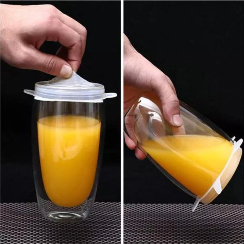 12 Peças Tampas Panela Silicone Universal Reutilizável Elástica
